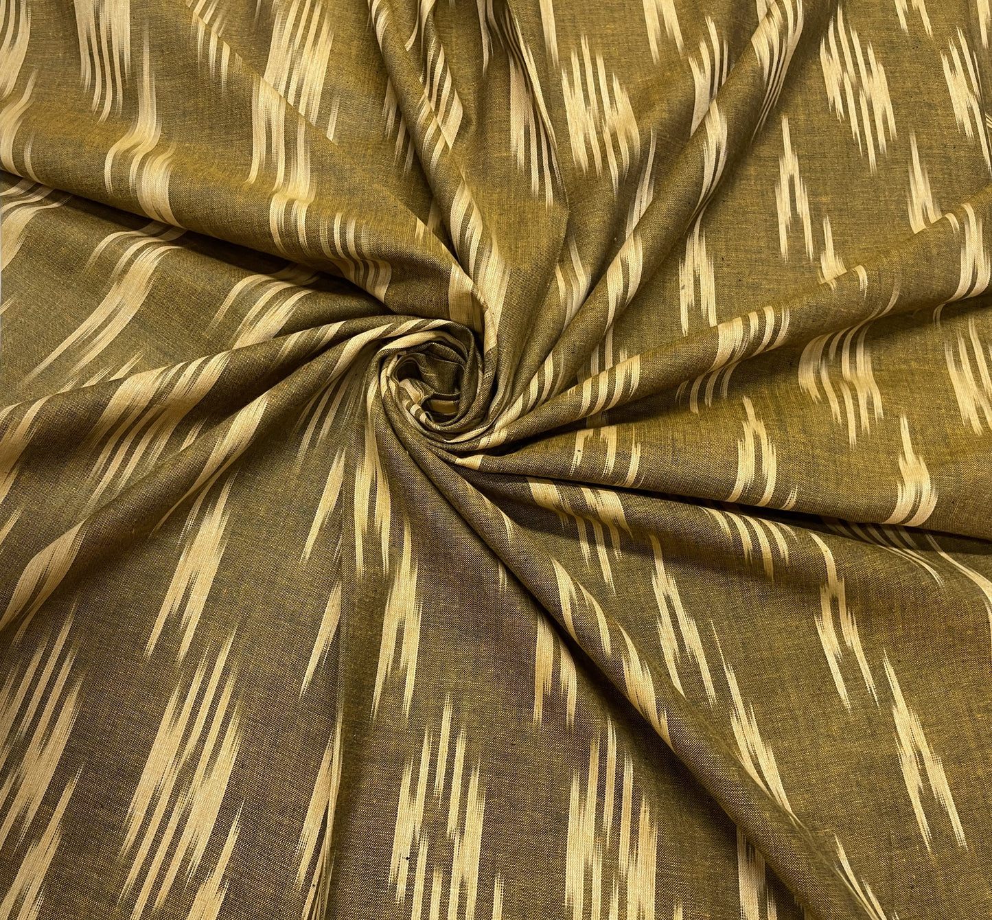 Green Cotton Handloom Ikat (Sku: I-284)