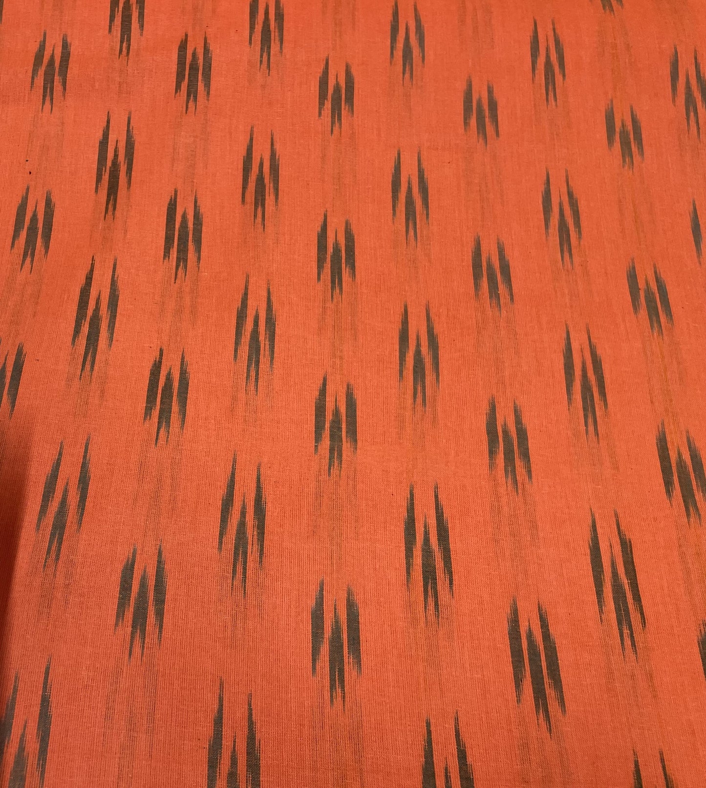 Orange Cotton Handloom Ikat (Sku: IK-370)