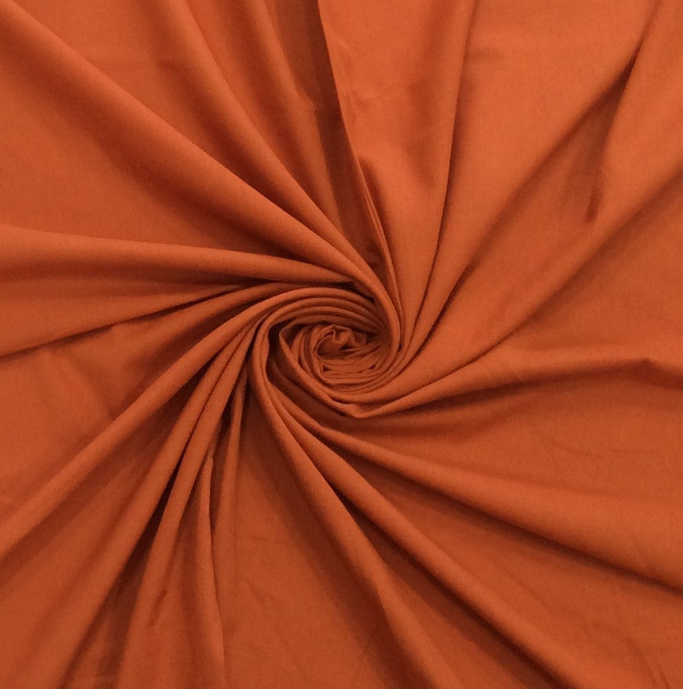 Rust color Plain Fine Quality Cotton Handloon Fabric