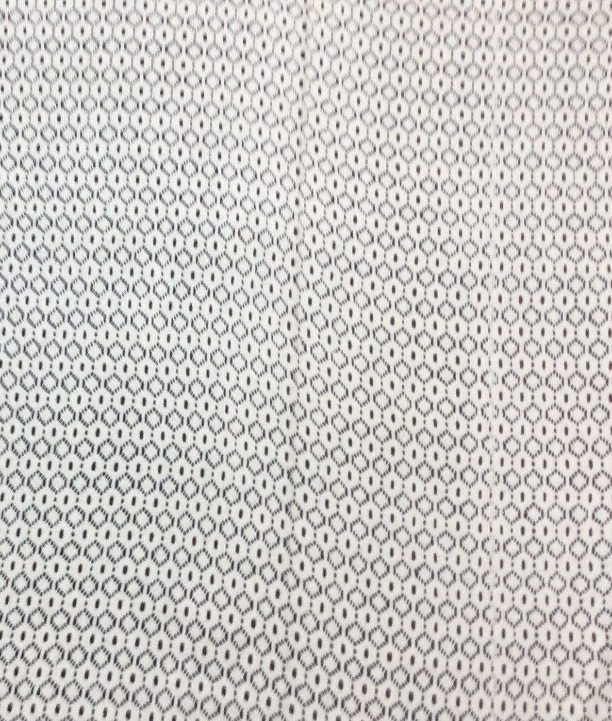 Off White Floral Cotton Dyeable Net Fabric