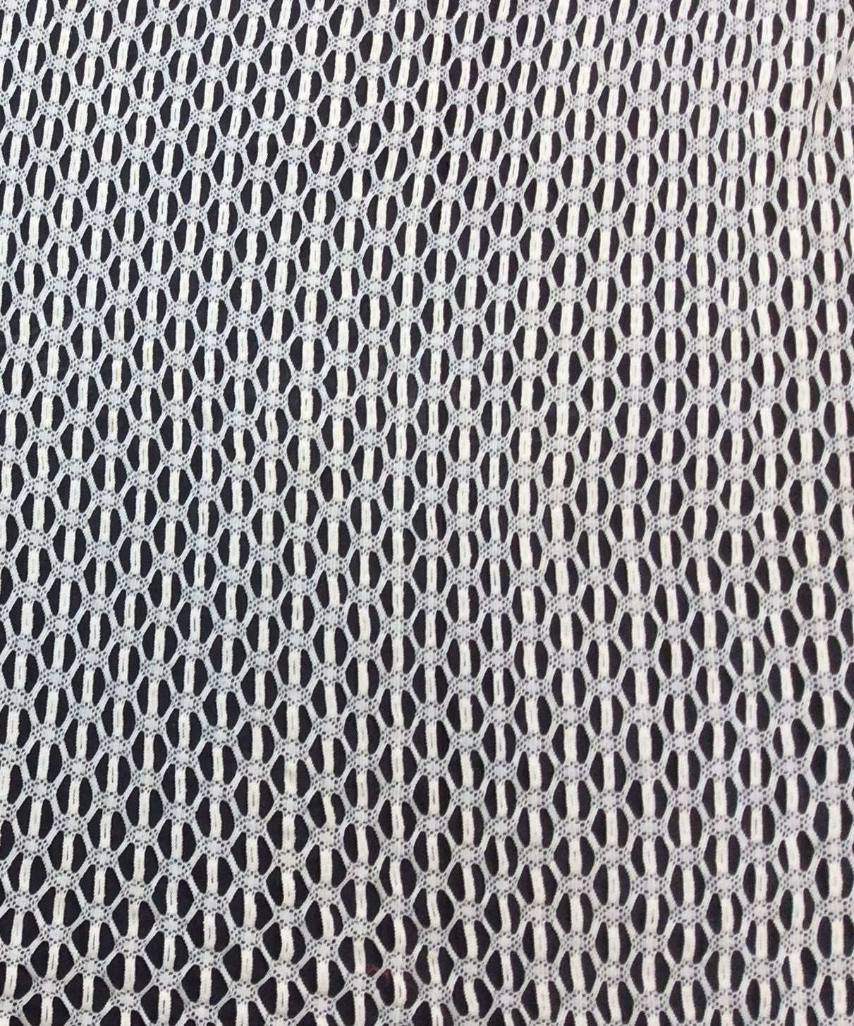 Off White Cotton Dyeable Net Fabric