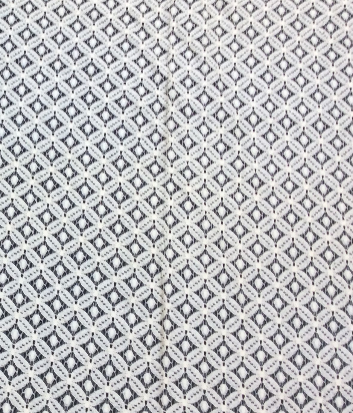 Off White Dyeable Cotton Nylon Net Fabric