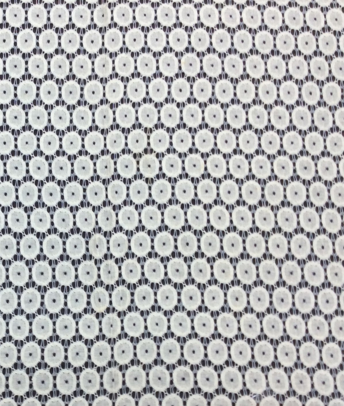 Off White Dyeable Cotton Nylon Net Fabric