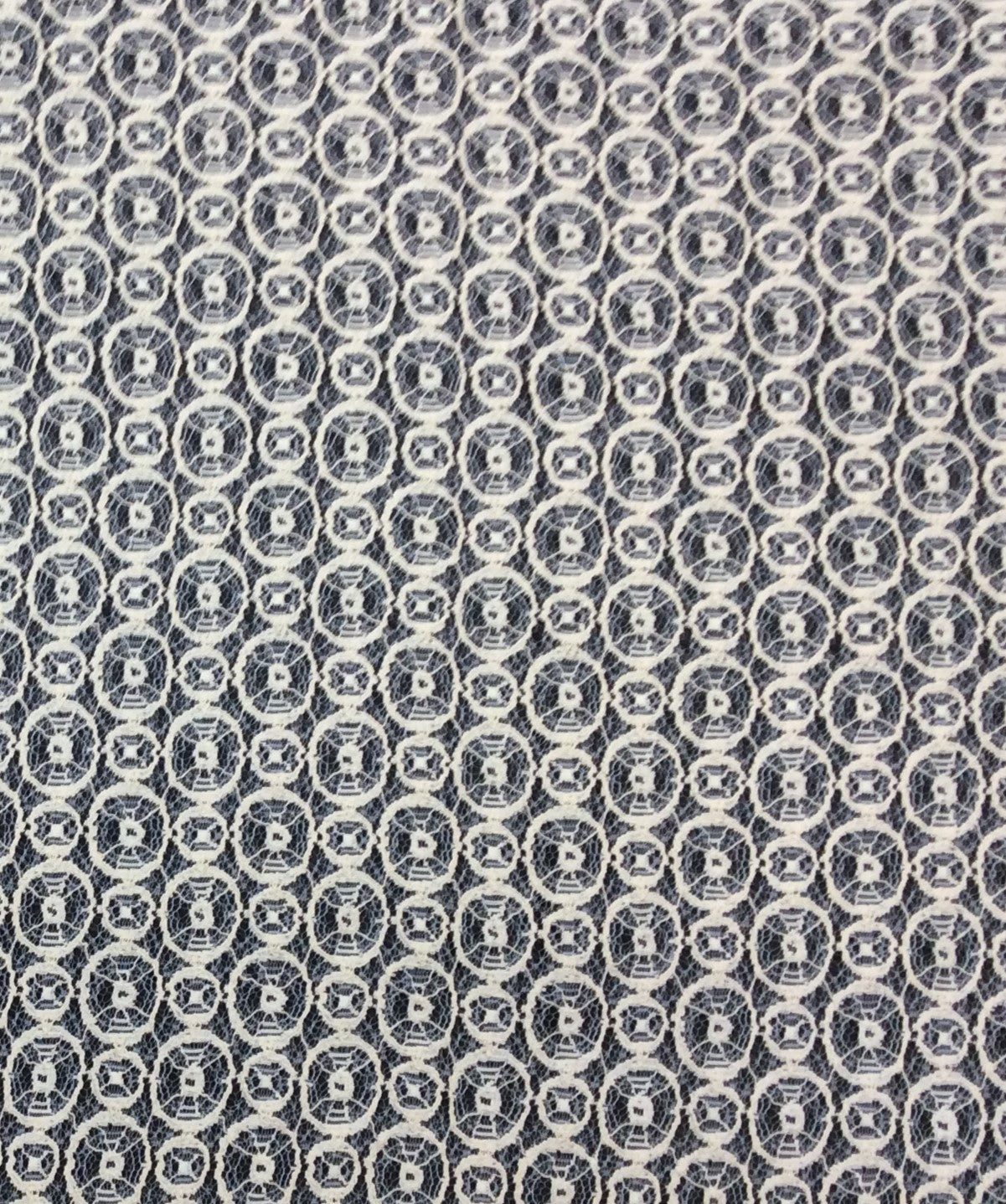 Off White Cotton Nylon Dyeable Net Fabric