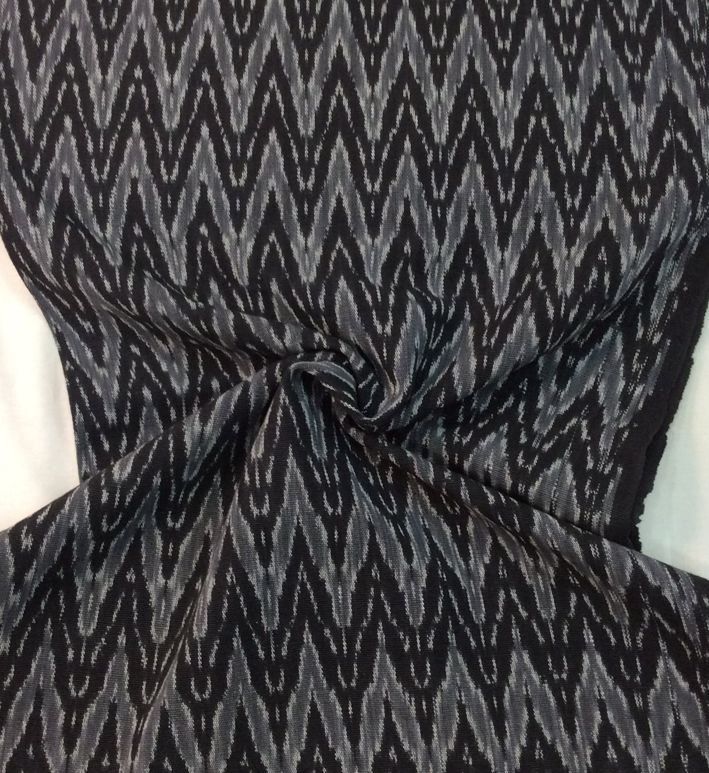 Black & Grey Chevron Thick Cotton Handloom Ikat (Sku: IKK-209)