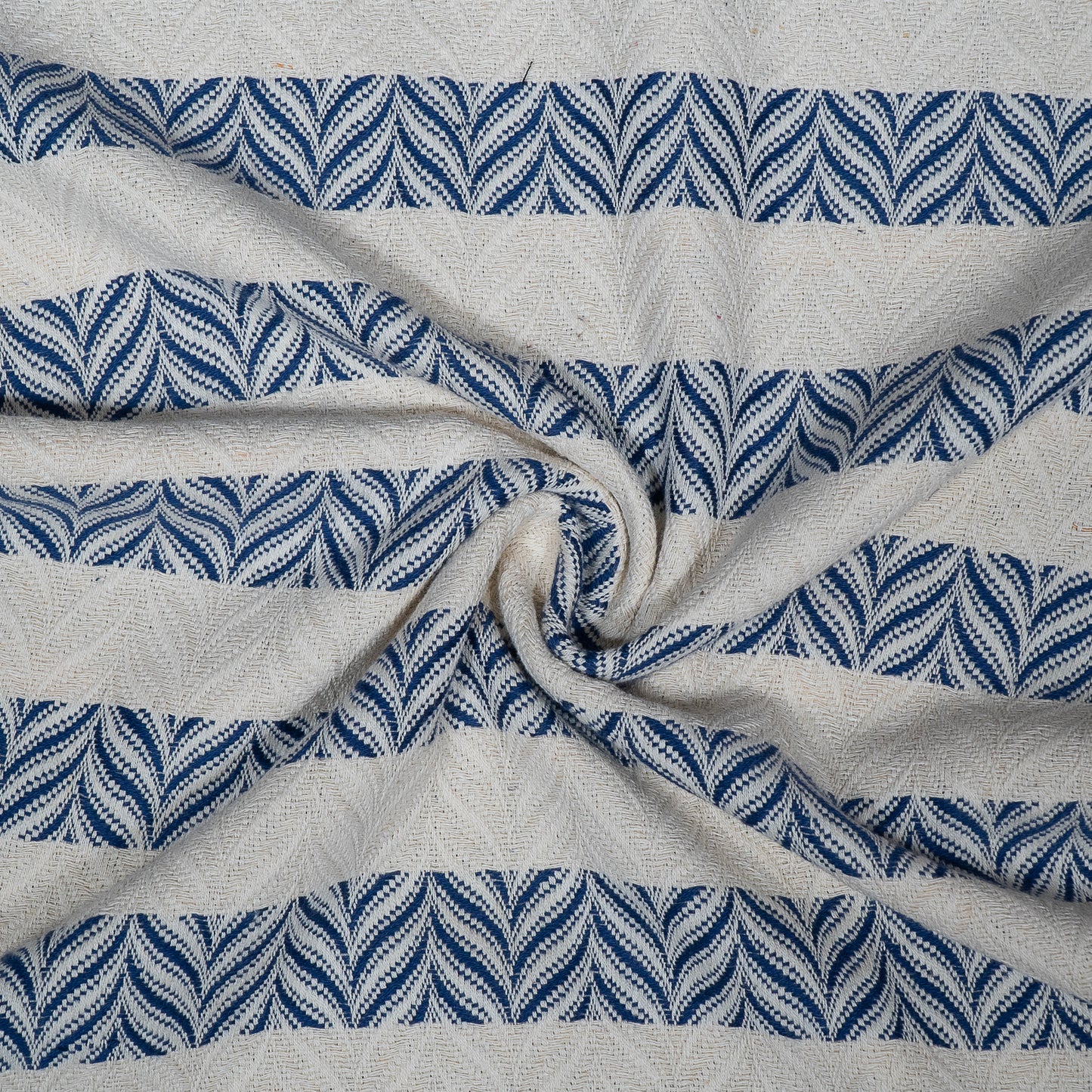 Blue & White Cotton Jacquard (Sku: J-219)