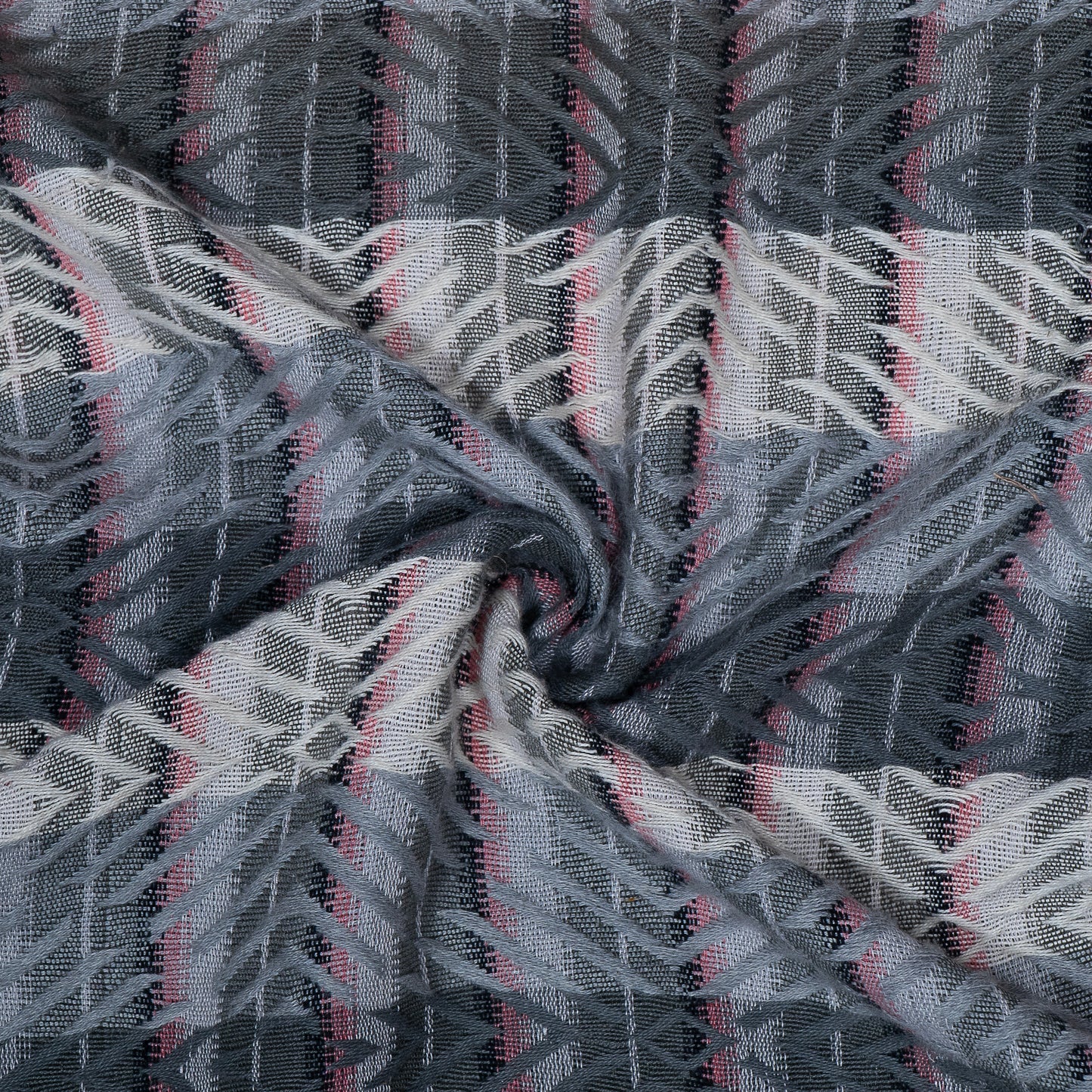 Grey & Green Cotton Jacquard (Sku: J-260)