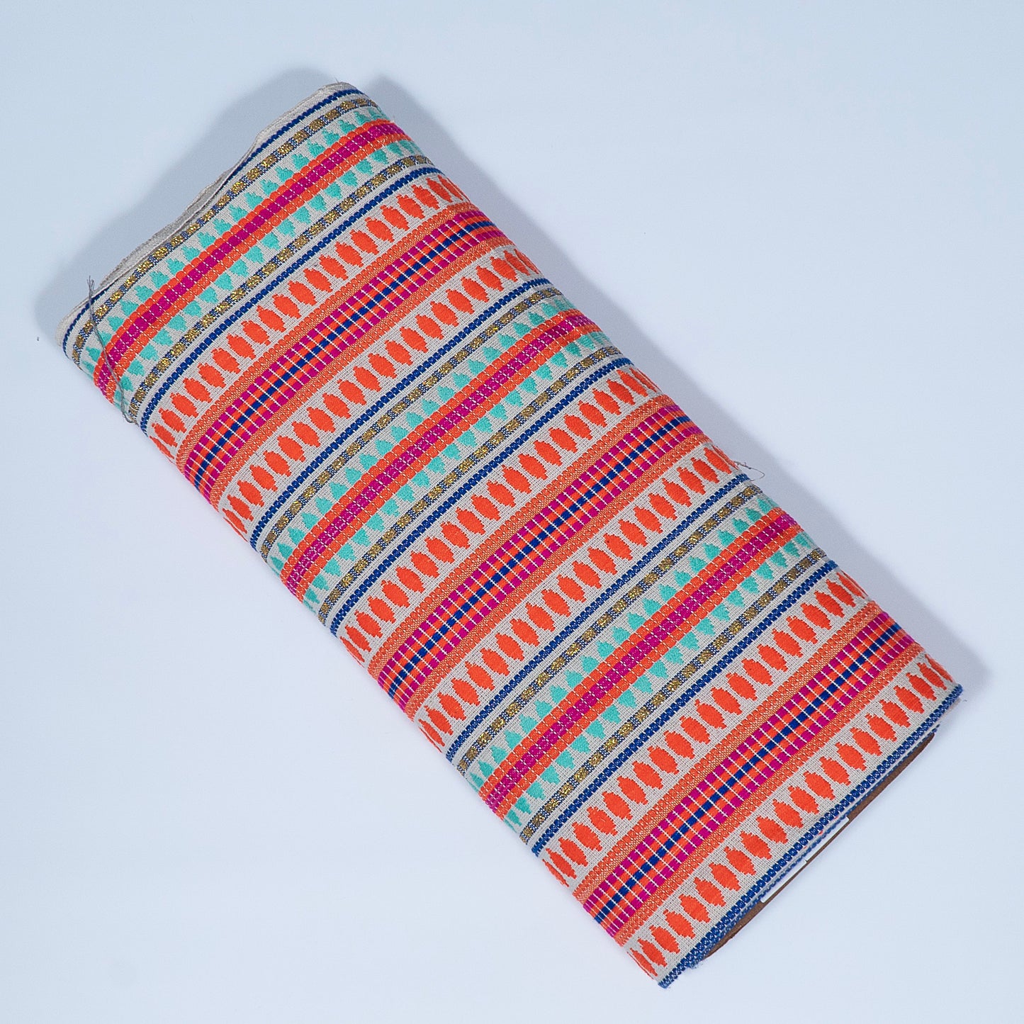 Orange Capsule Cotton Blend Jacquard (Sku: J-346)