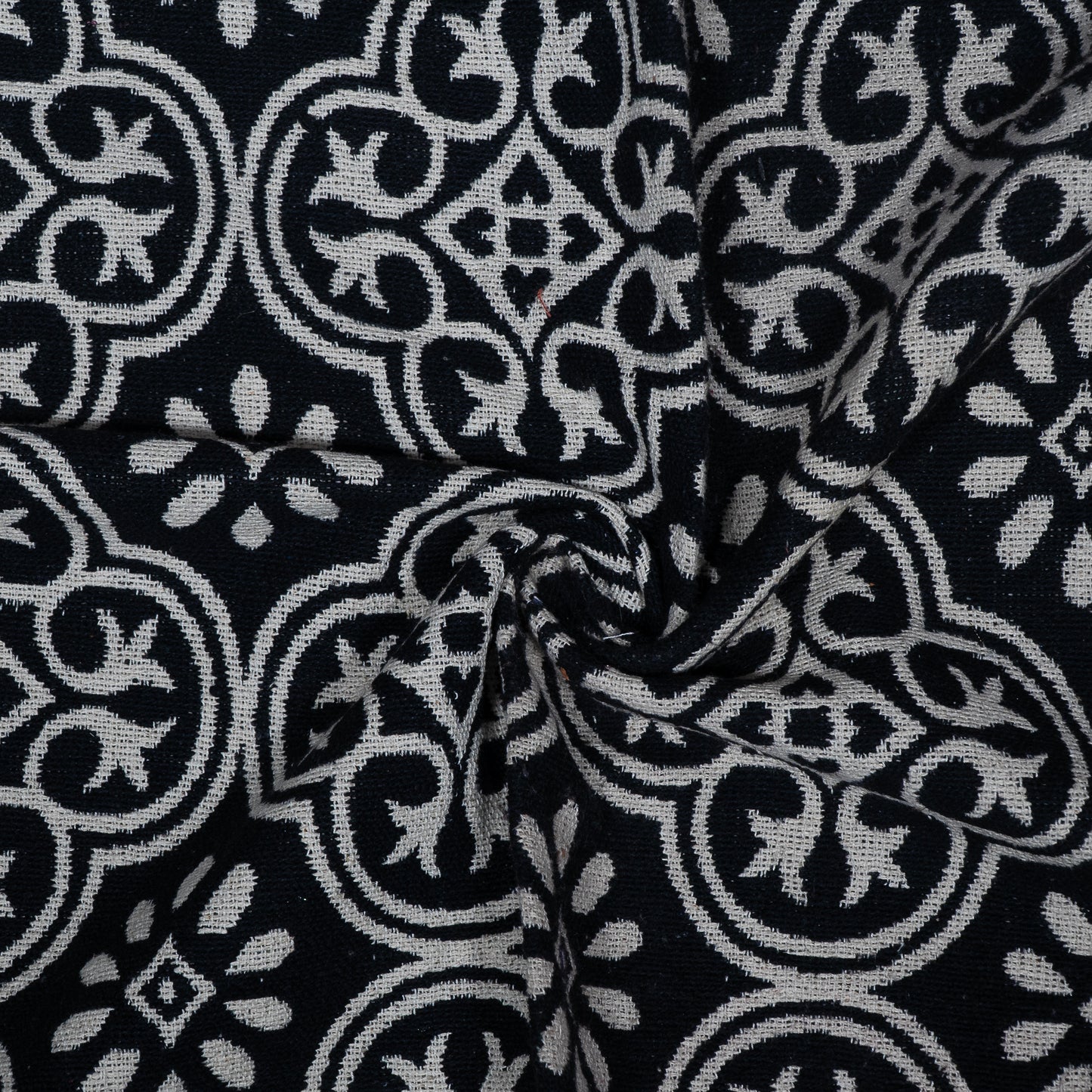 Black & White Cotton Jacquard (Sku: J-353)