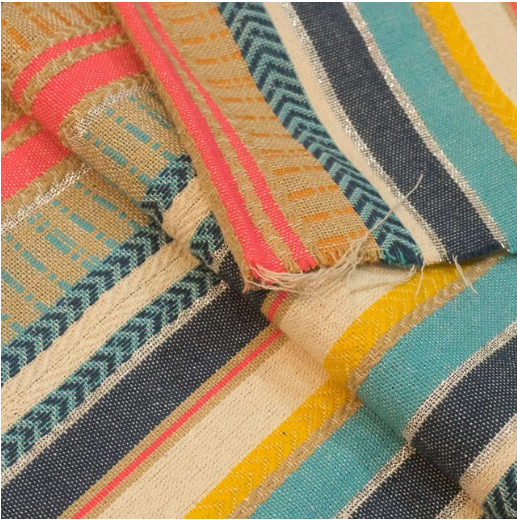 Multicolor Stripe Cotton Lightweight Jacquard (SKU: J-358)