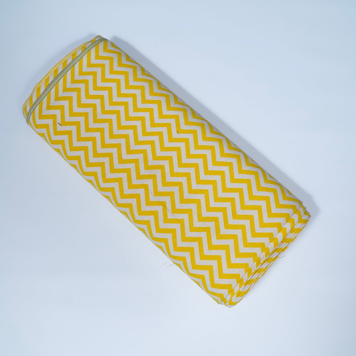 Yellow & White Chevron Cotton Jacquard (Sku: J-372)