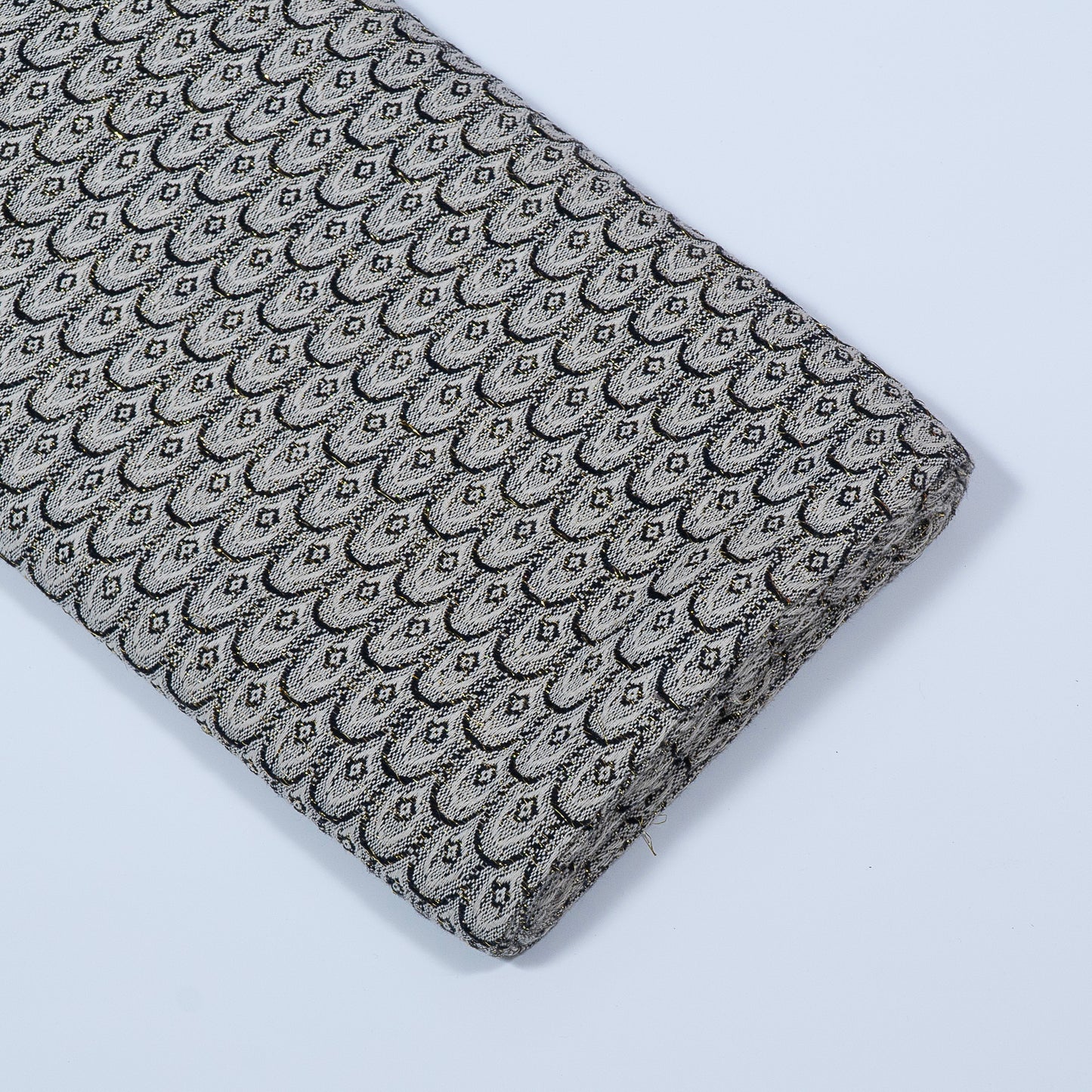 Grey Cotton Blend Lurex Jacquard (Sku: J-412)