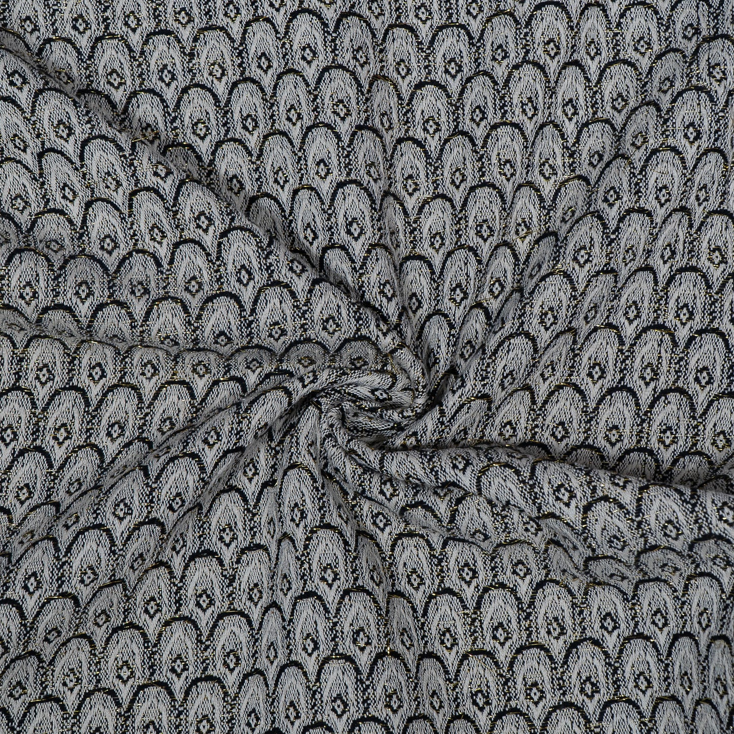 Grey Cotton Blend Lurex Jacquard (Sku: J-412)