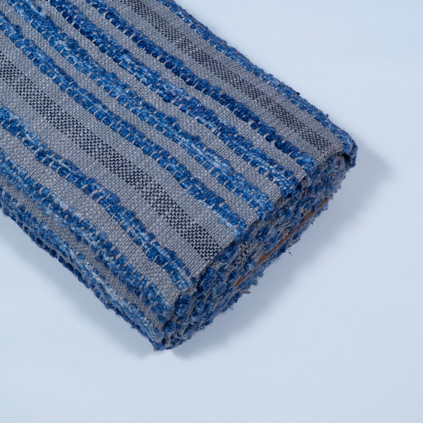 Blue & Grey Cotton Acrylic Jacquard (Sku: J-419)