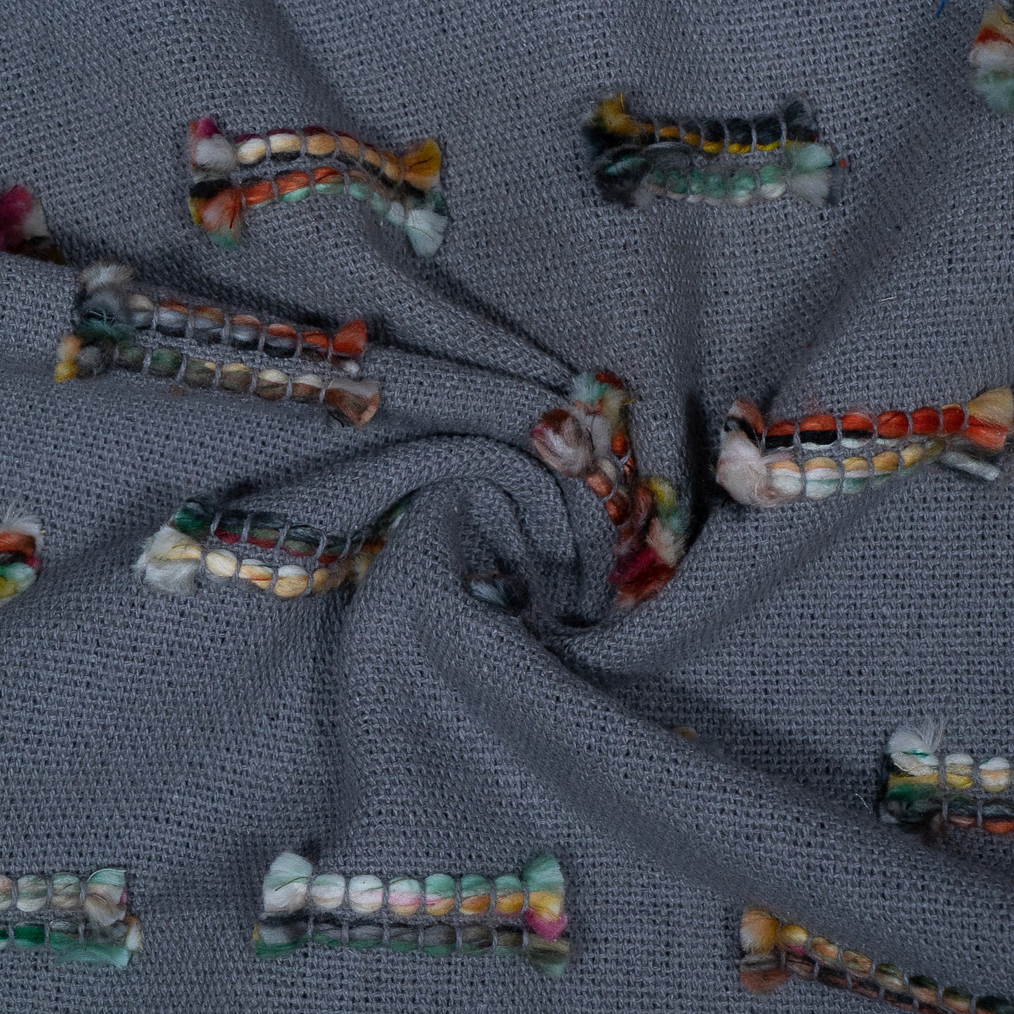 Grey Cotton Acrylic Jacquard (Sku: J-444)