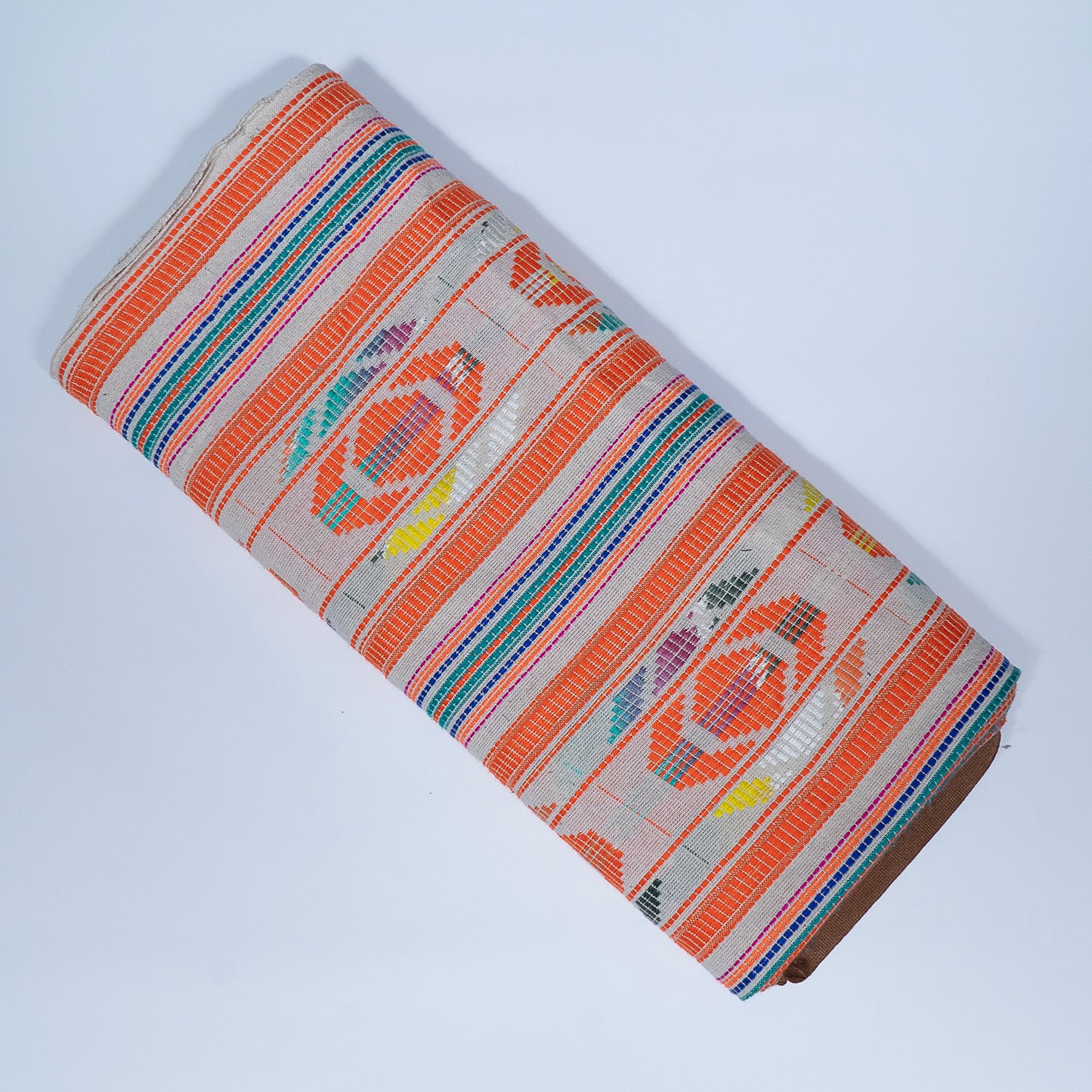 Orange Cotton Blend Jacquard | SKU: J-450