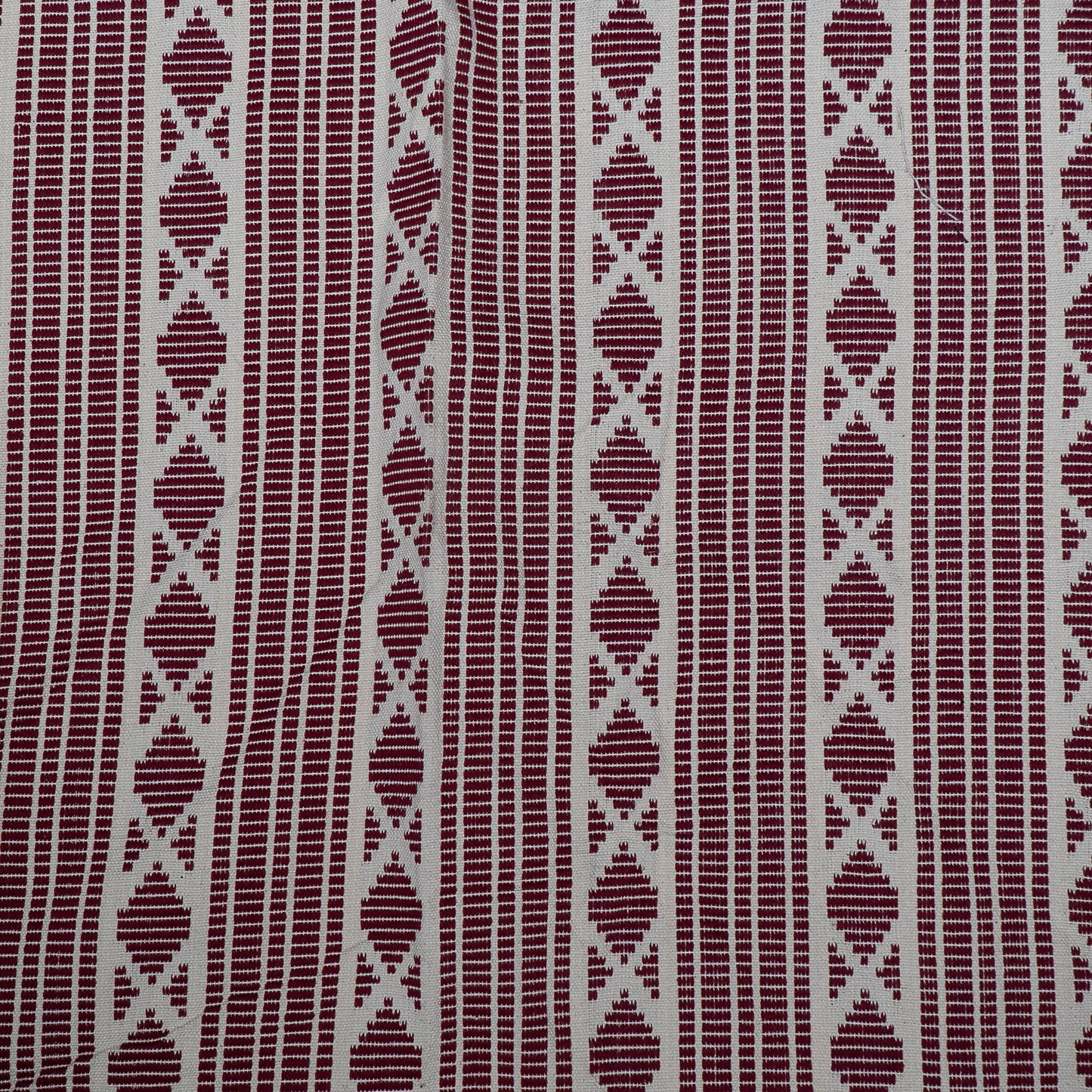 Maroon & White Cotton Jacquard (Sku: J-482)