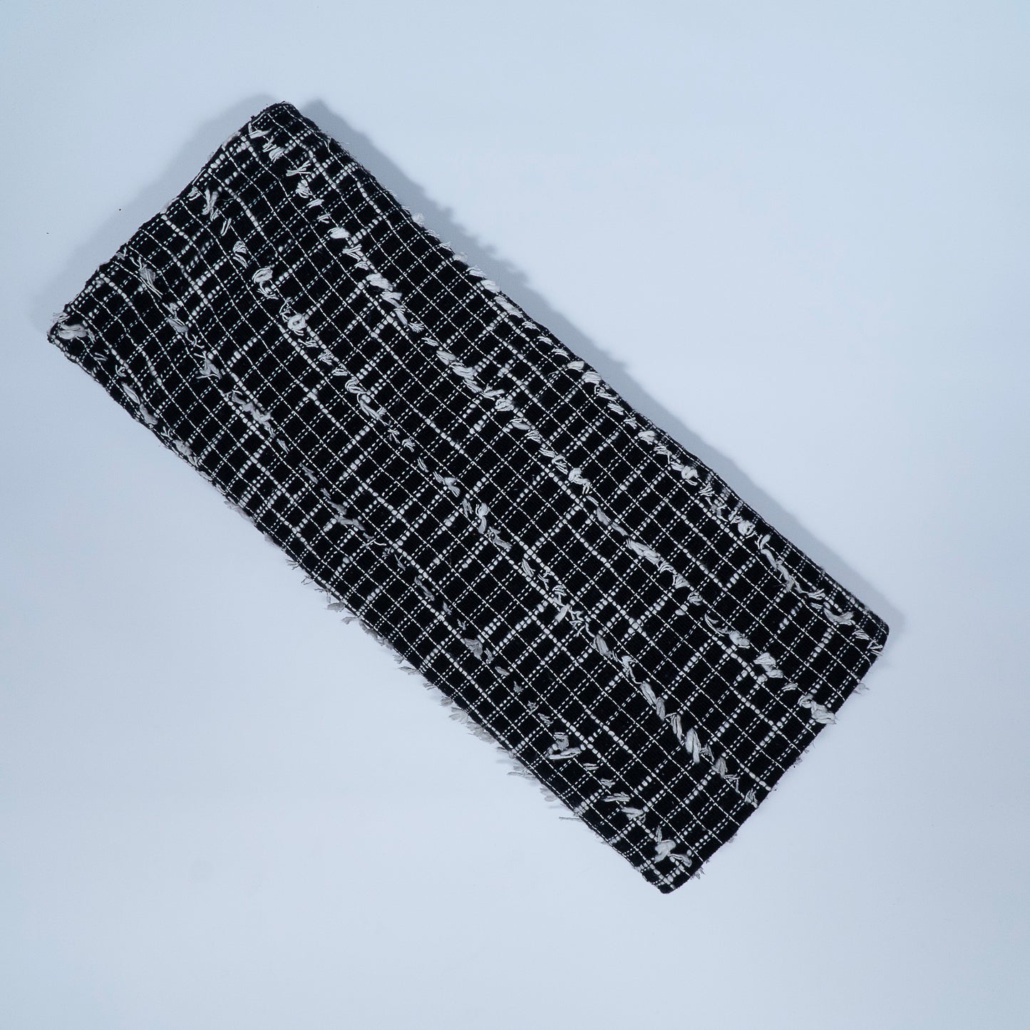 Black, White Cotton Tuftting Jacquard (Sku: J-498)