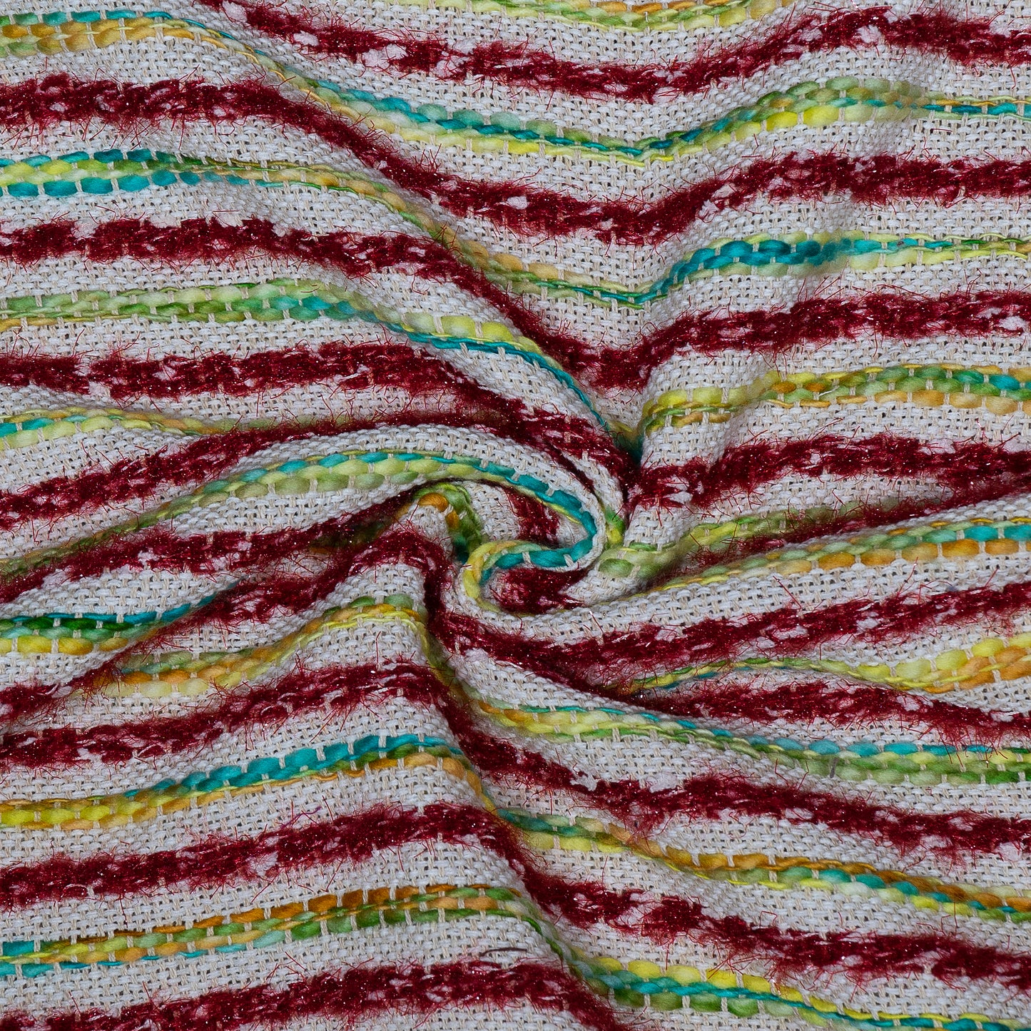 Multicolor Stripe Cotton Blend Jacquard (SKU: J-533)