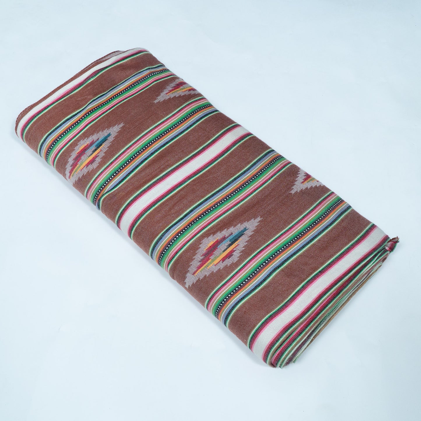 Brown Multicolor Lightweight Cotton Jacquard | SKU: J-593