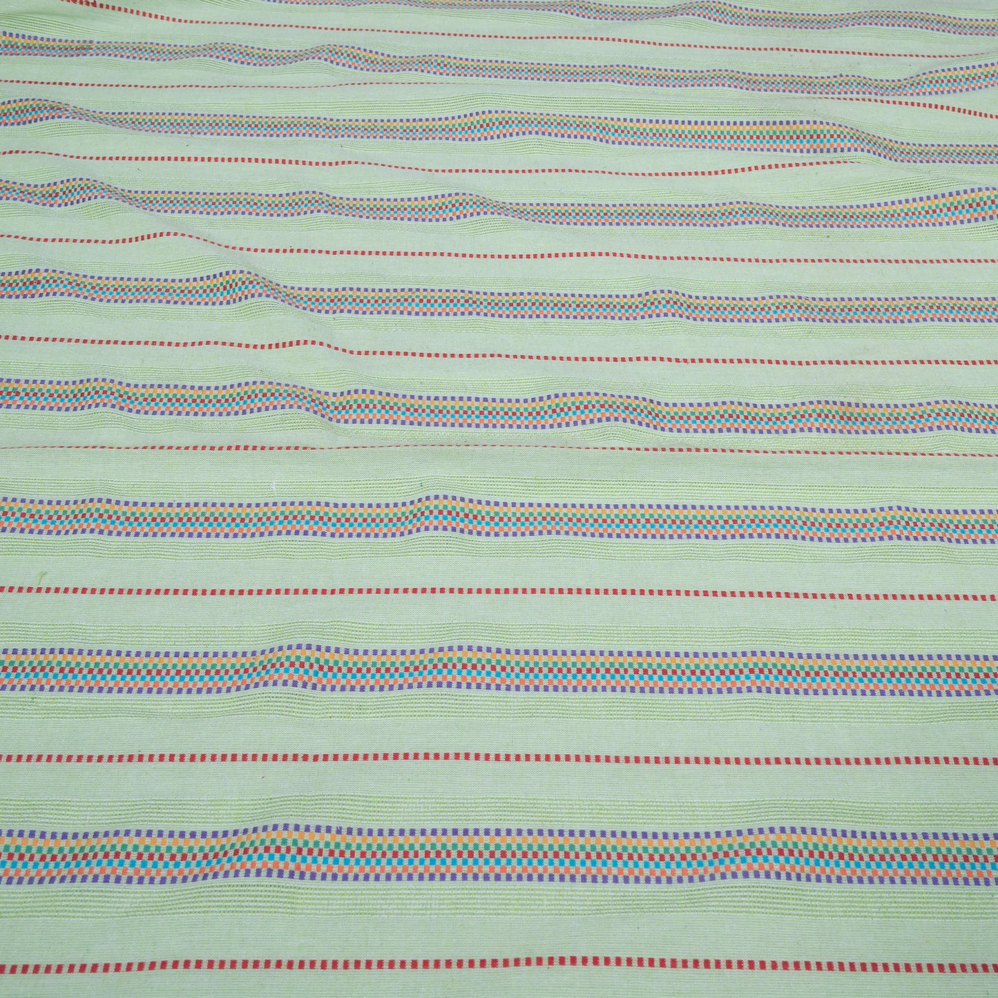 Green & Multicolor Lightweight Cotton Jacquard (SKU: JD-82)
