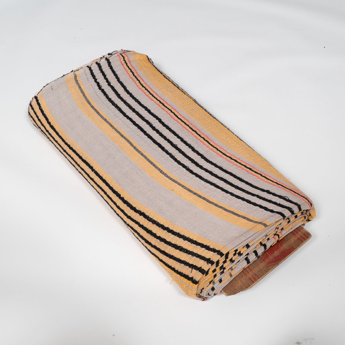 Grey, Yellow & Black Stripe Design Cotton Lightweight Jacquard Fabric for Dresses | Width: 44"