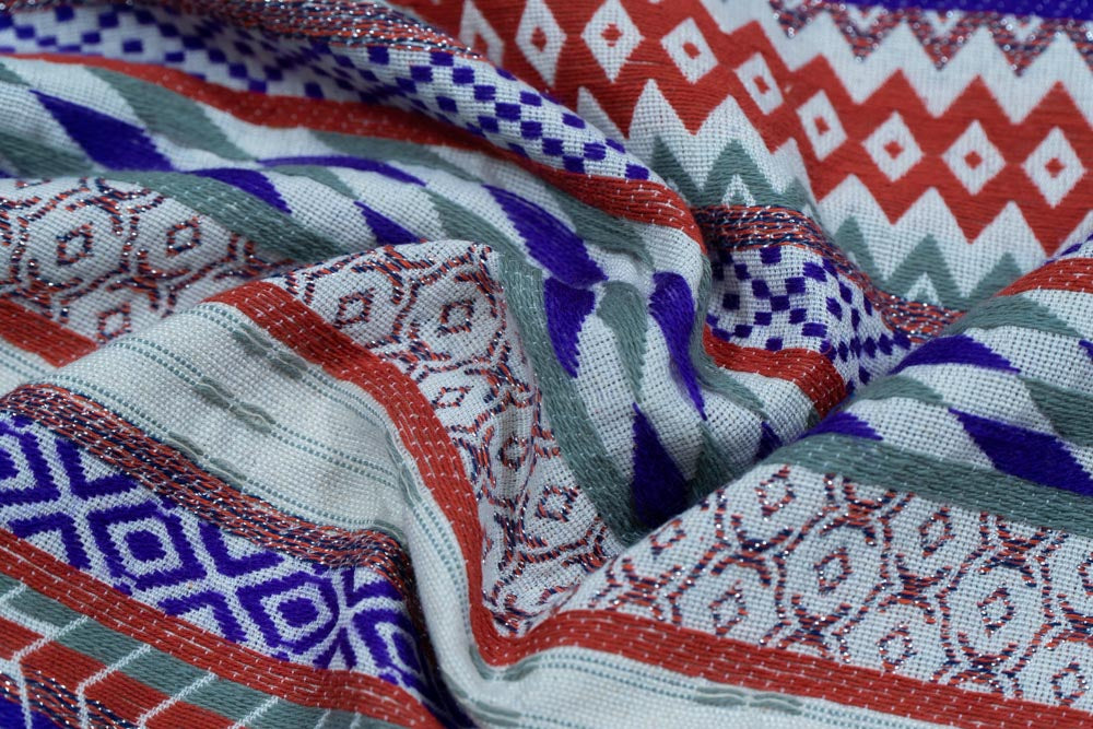 Multicolor Cotton Blend Jacquard (Sku: JDD-201)
