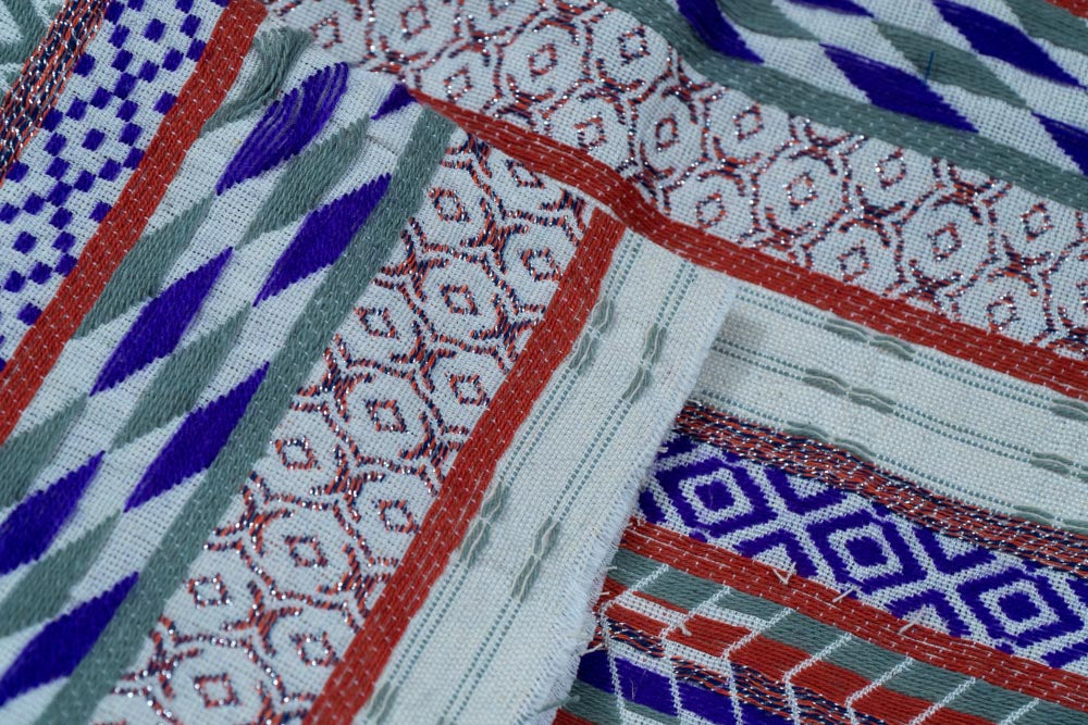 Multicolor Cotton Blend Jacquard (Sku: JDD-201)