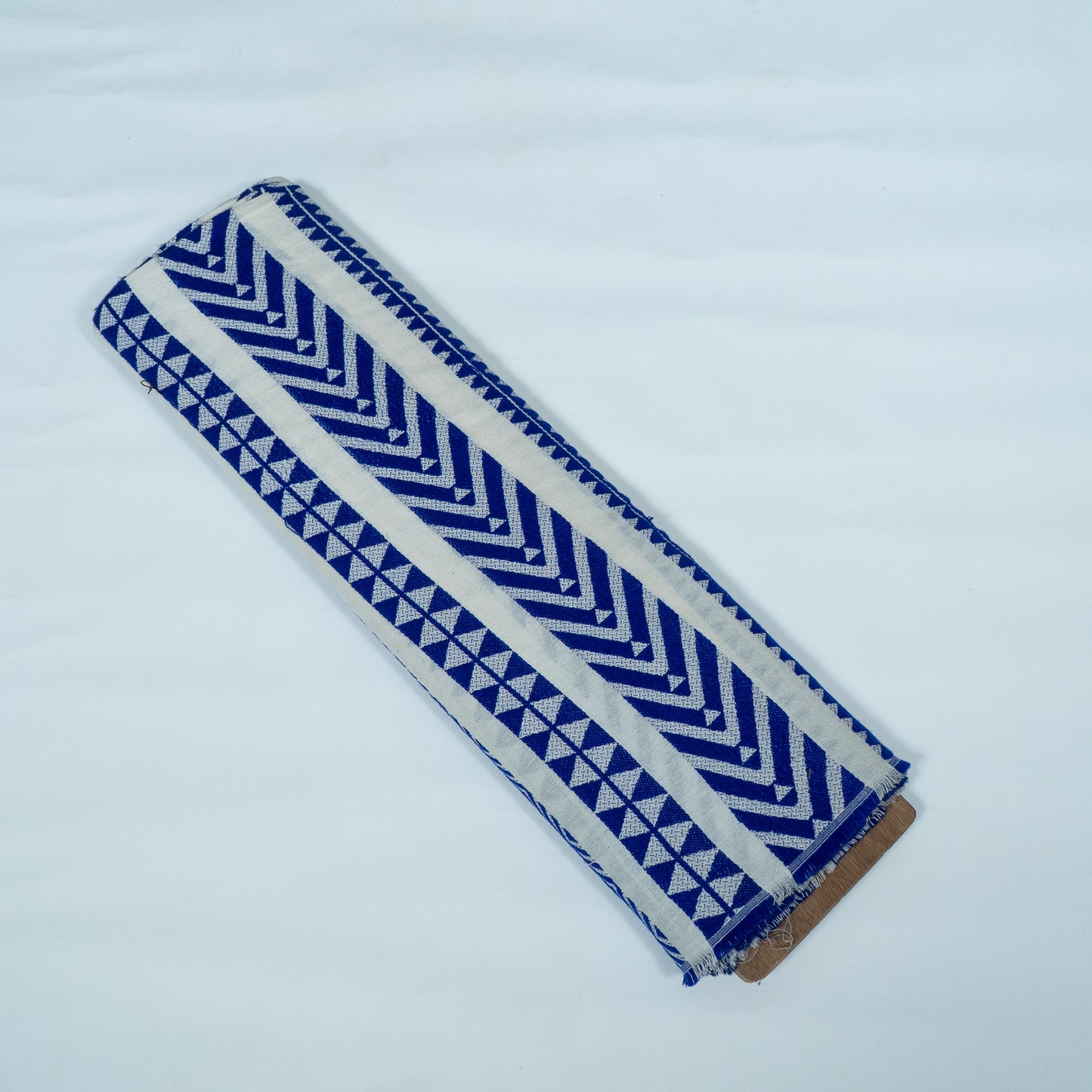 White & Blue Lightweight Cotton Acrylic Jacquard | SKU: JDD-288