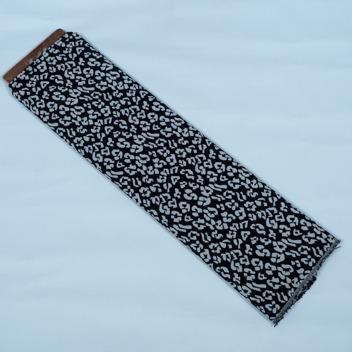 Black & White Leopard Design Cotton Blend Jacquard | SKU: JDD-299
