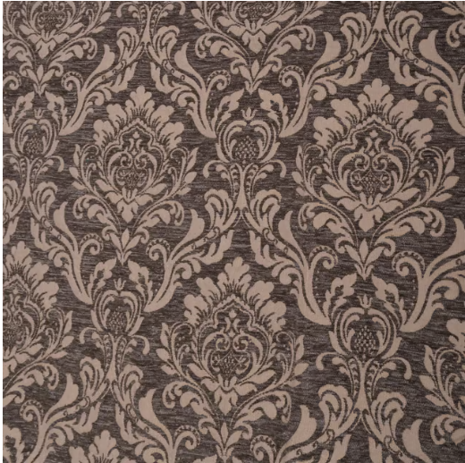 Brown & Beige color Floral Poly Cotton Velvel Blend Jacquard (SKU: JDD-328)