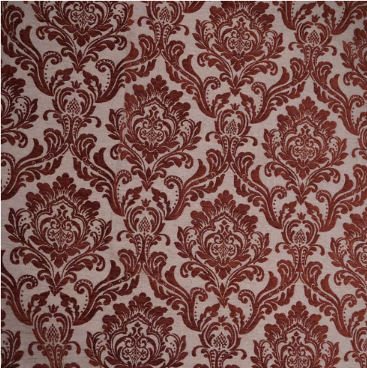 Brown color Floral Design Poly Cotton Velvet Blend Jacquard (SKU: JDD-330)