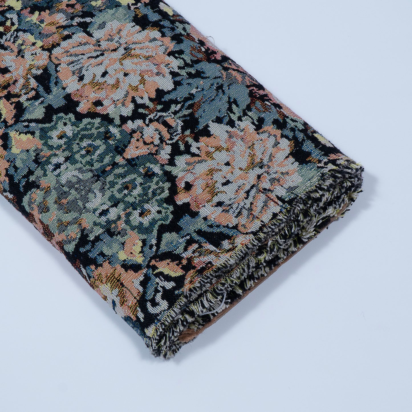 Black base Color Floral Design Cotton Jacquard (Sku: JDD-402)