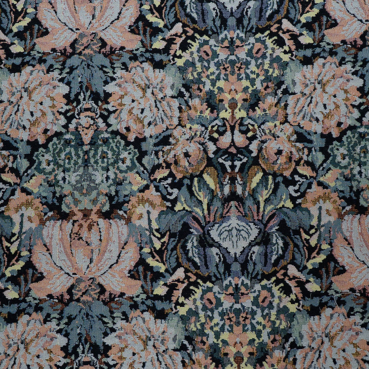 Black base Color Floral Design Cotton Jacquard (Sku: JDD-402)