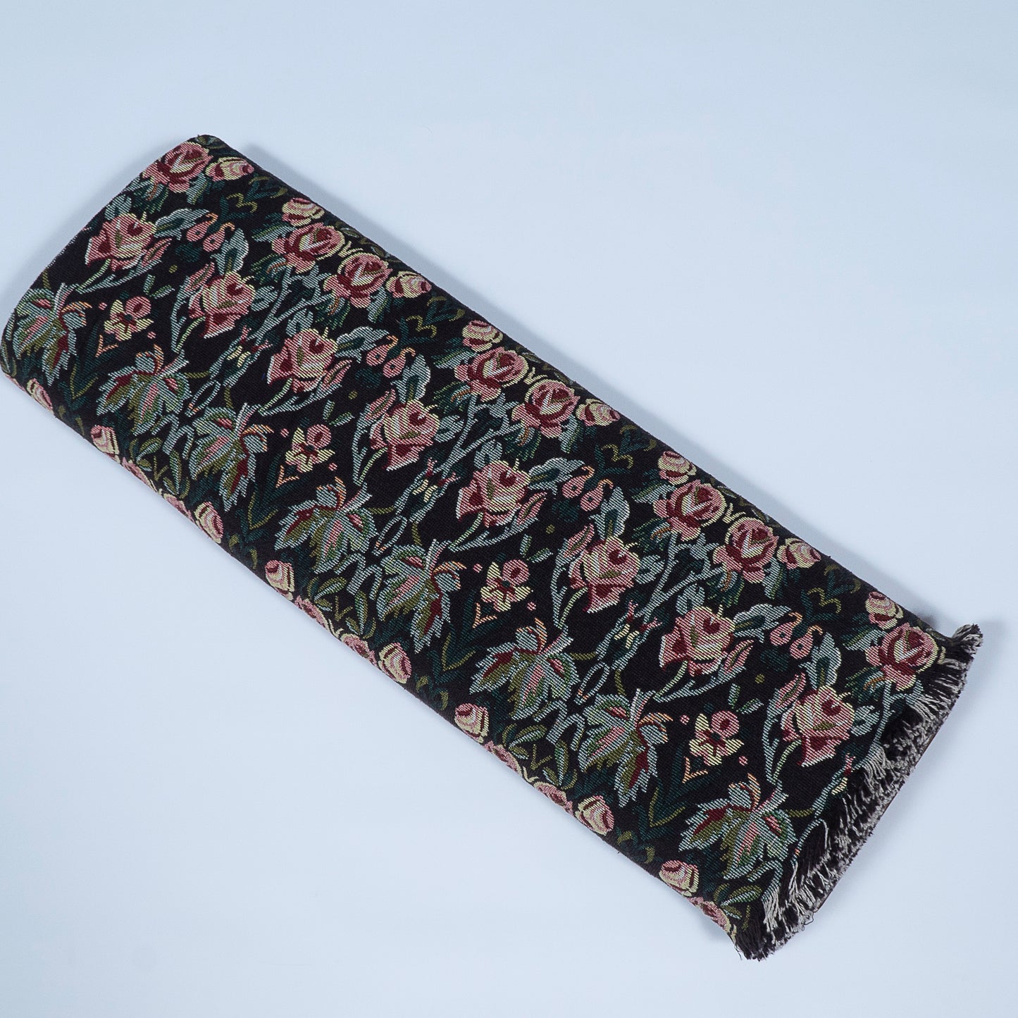 Dark Brown Floral Design Cotton Jacquard | SKU : JDD-406