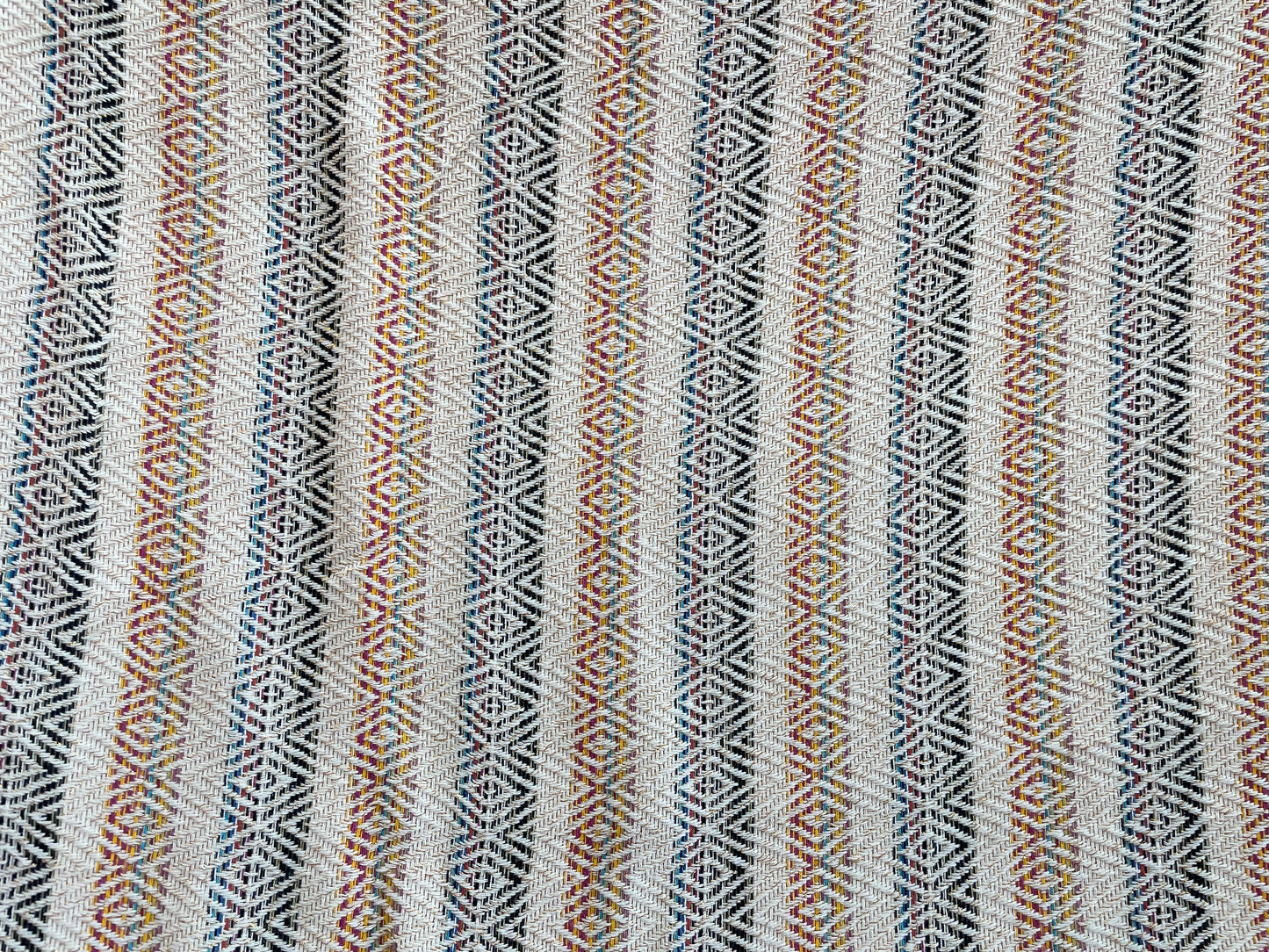 Cream Strepes Cotton Jacquard Fabric (Sku: JDD-408)