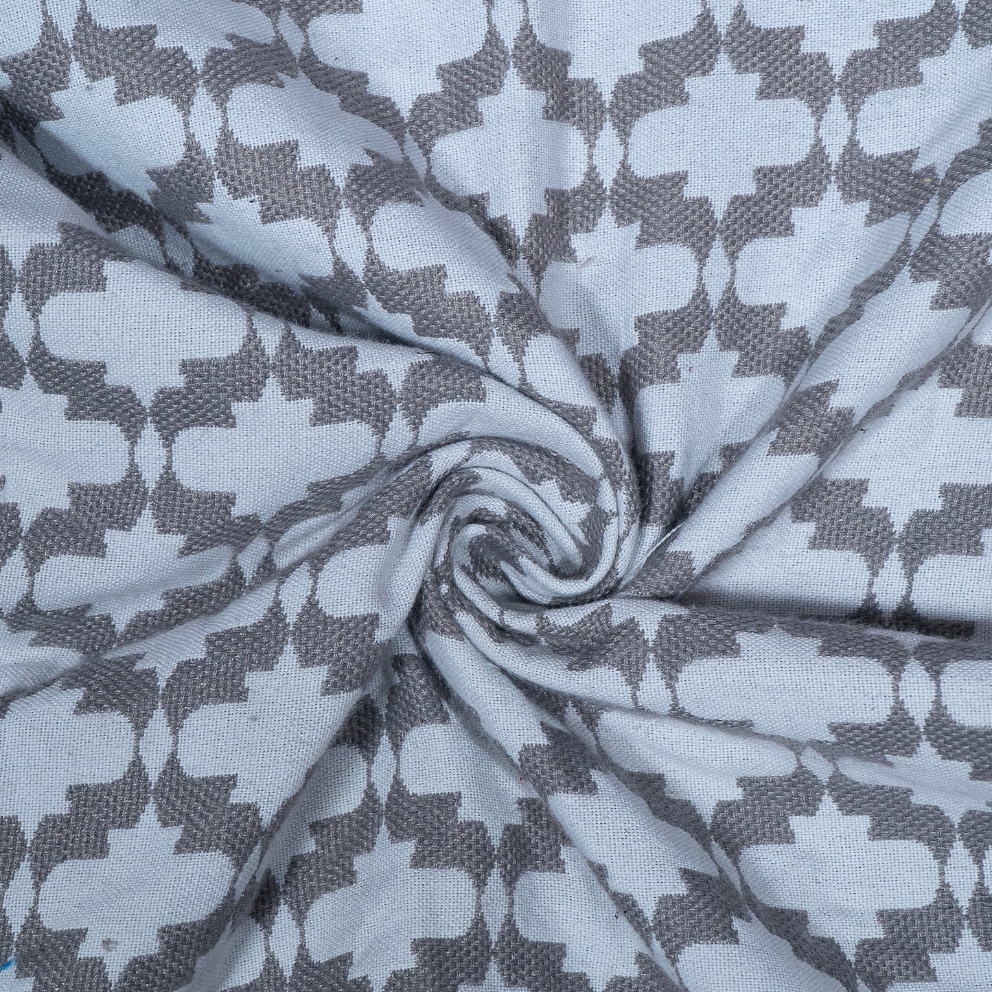 White & Beige Color Texture Cotton Jacquard (Sku: JDD-423)