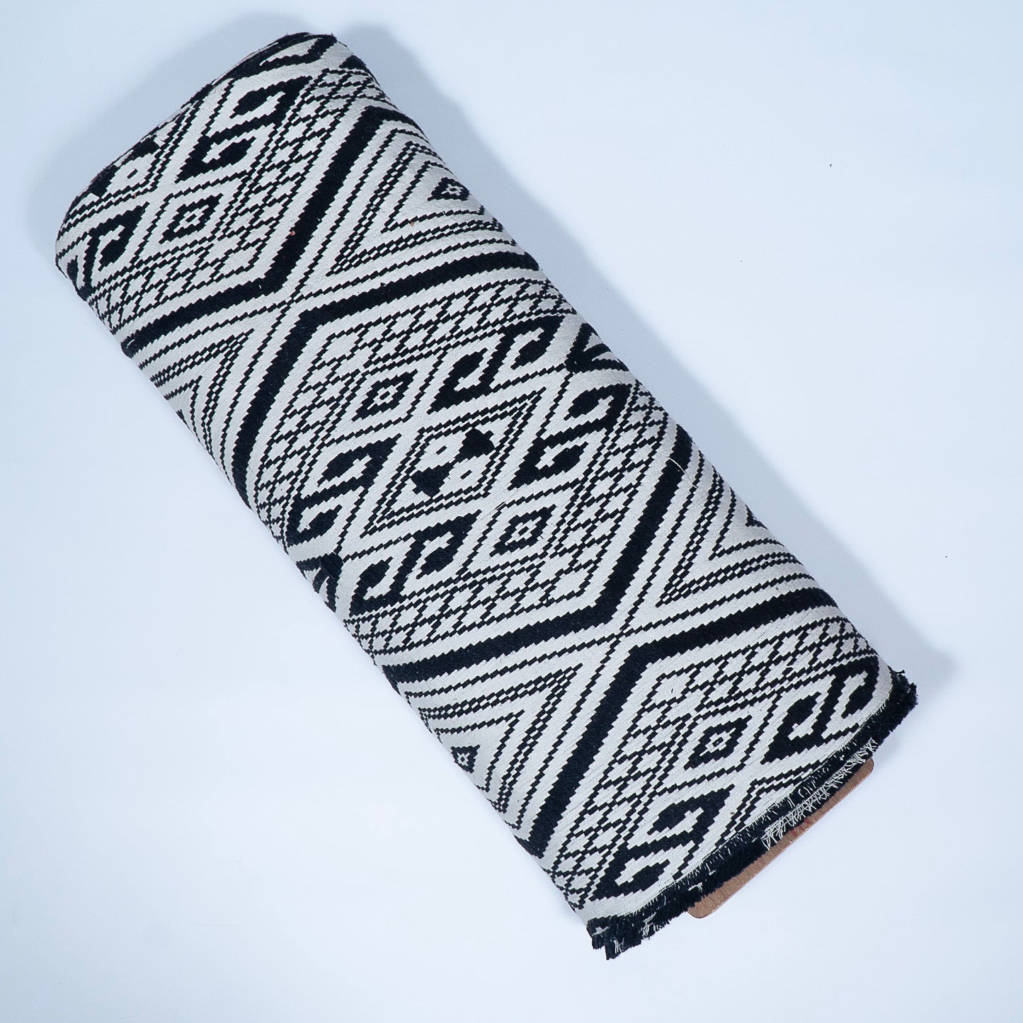Black & White Geometric Cotton Blend Jacquard | SKU: JDD-437