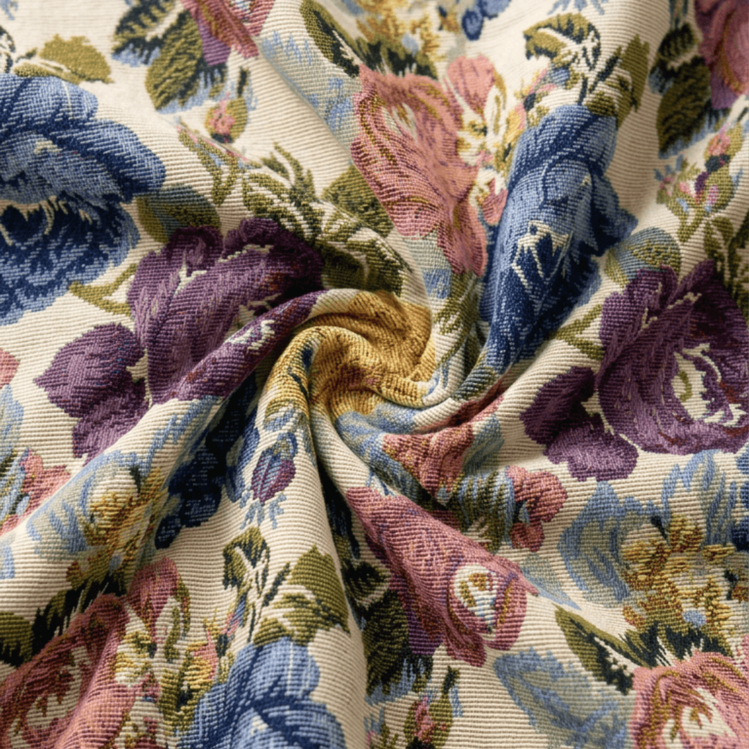Multicolor Floral Design Cotton Blend Jacquard | SKU: JDD-516