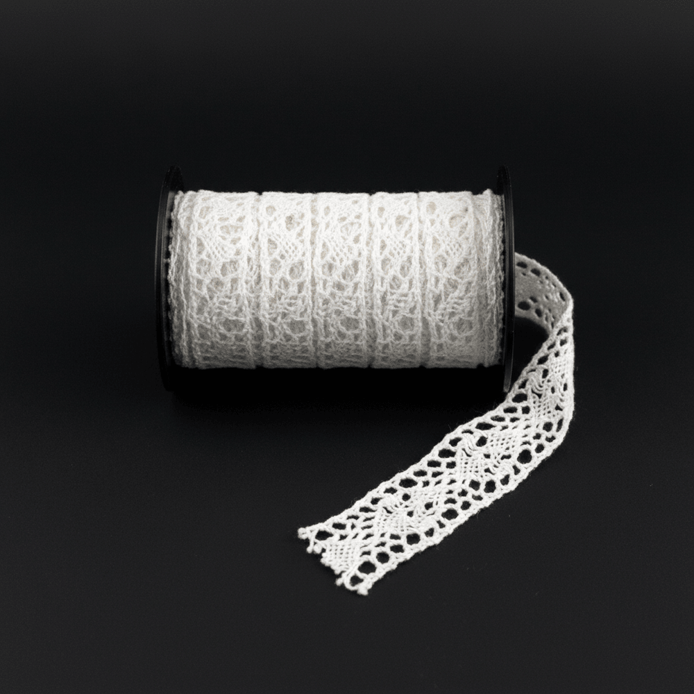 White Dyeable Crochet Lace (Width : 0.5 Inch & Sku: K-100)