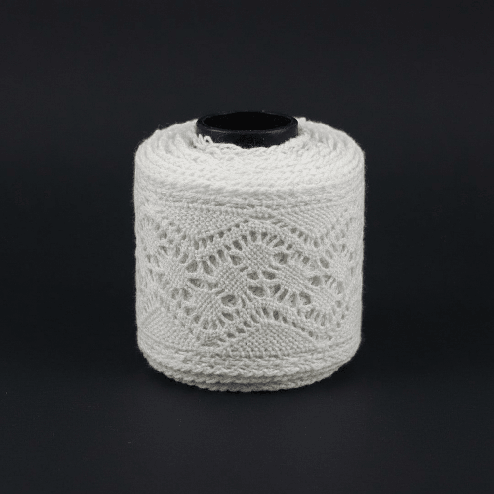 White Dyeable Crochet lace (Width : 2 Inch & Sku: K-23)