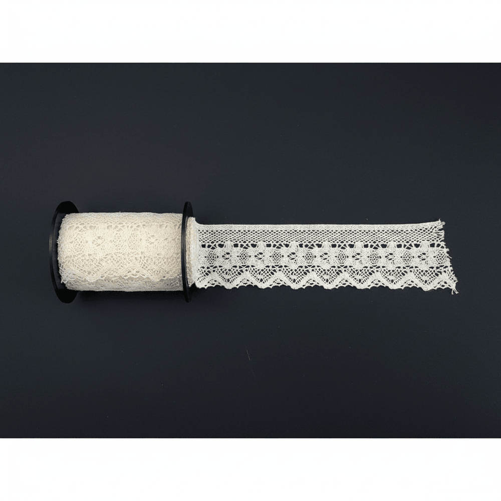 White Dyeable Crochet lace (Width : 1.5 Inch & Sku: K-25)