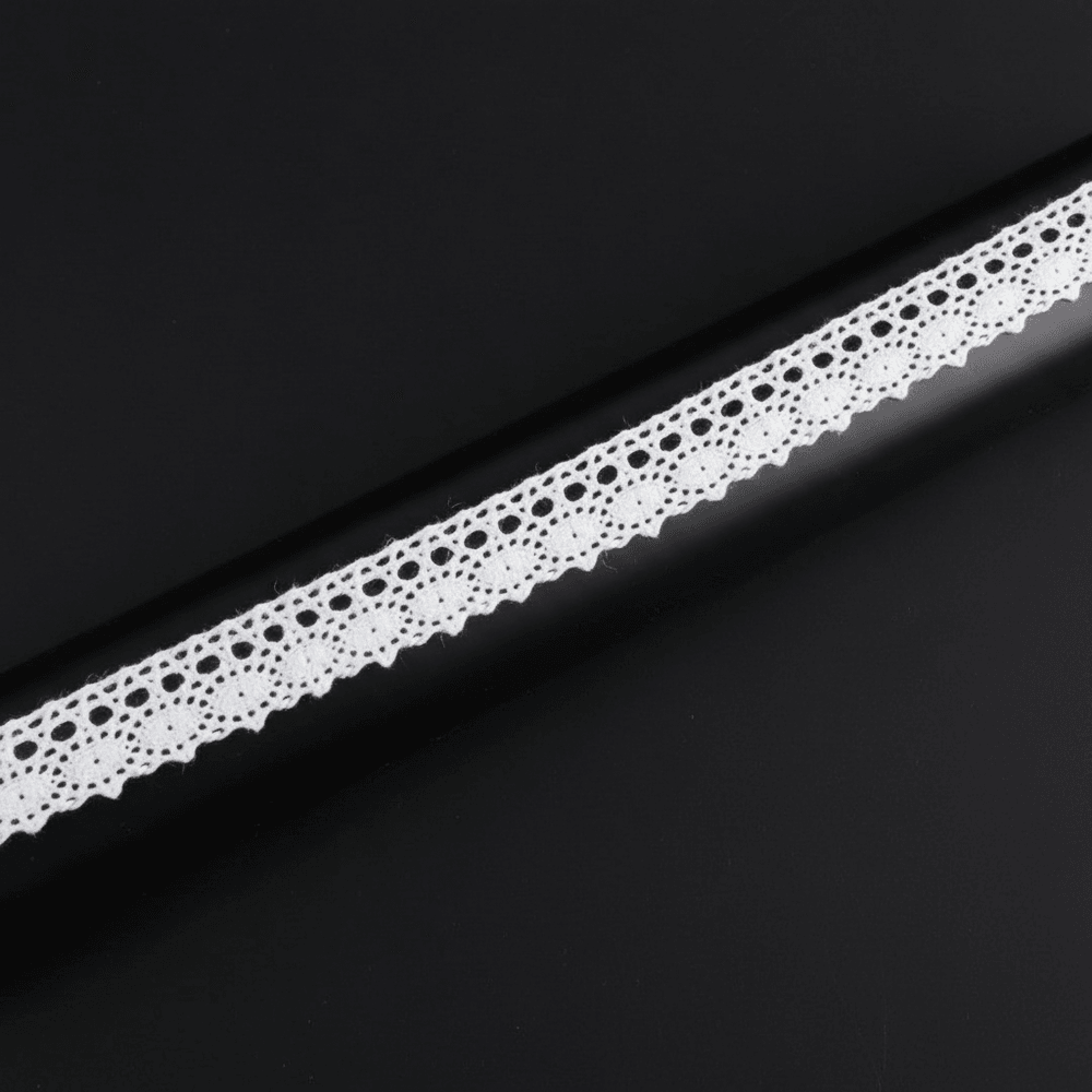 White Dyeable Crochet lace (Width : 1 cm & Sku: K-29)