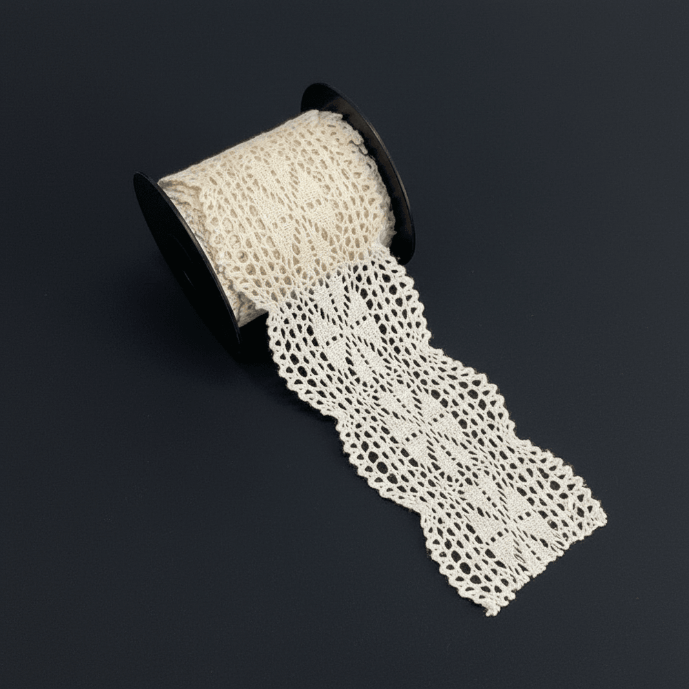 White Dyeable Crochet lace (Width : 2 Inch & Sku: K-30)