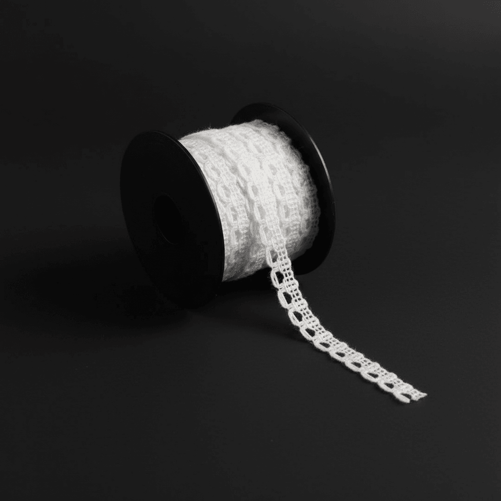 White Dyeable Crochet lace (Width : 1 cm & Sku: K-34)