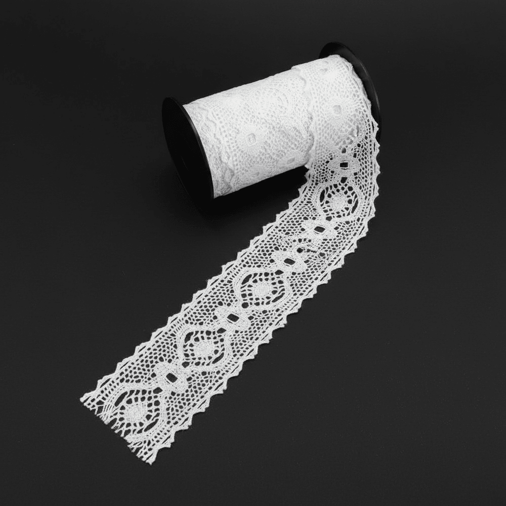 White Dyeable Crochet Lace (Width : 1 Inch & Sku: K-45)