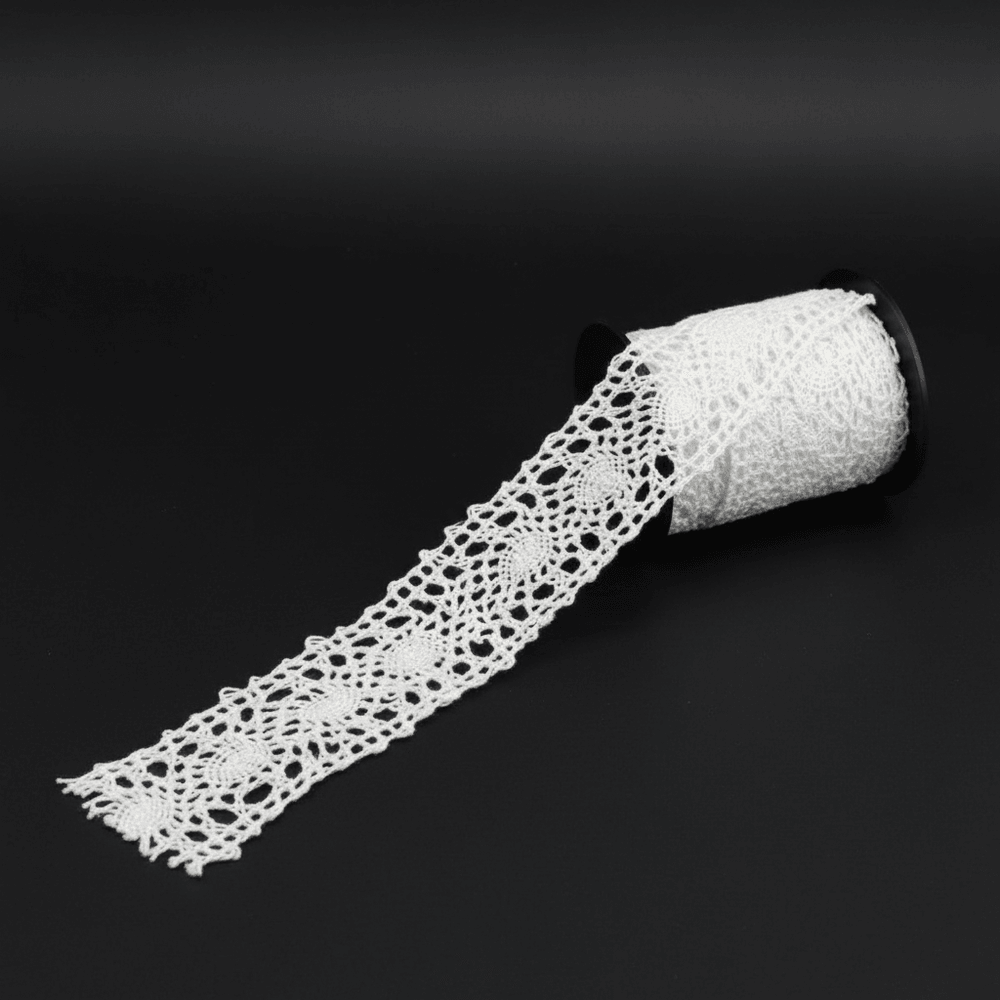 White Dyeable Crochet Lace (Width : 1.5 Inch & Sku: K-58)