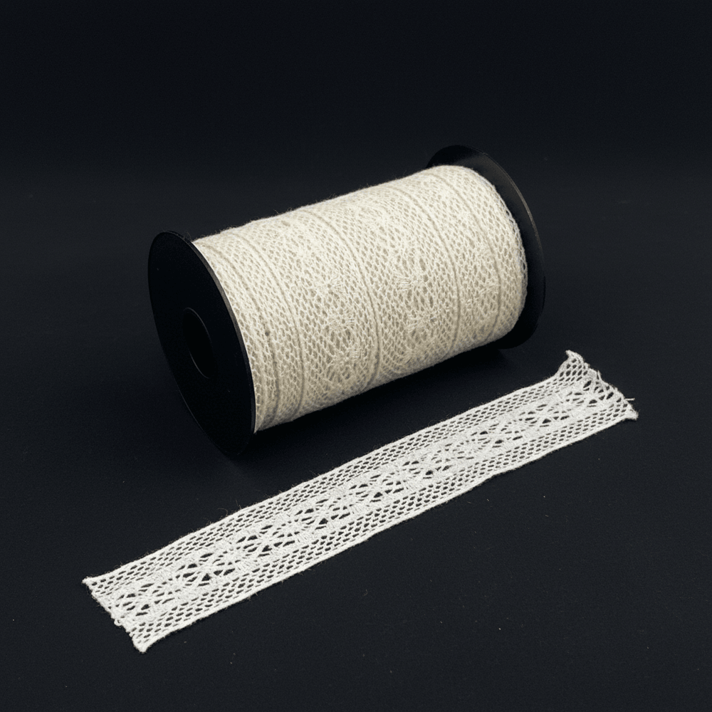 White Dyeable Crochet Lace (Width : 1 Inch & Sku: K-61)