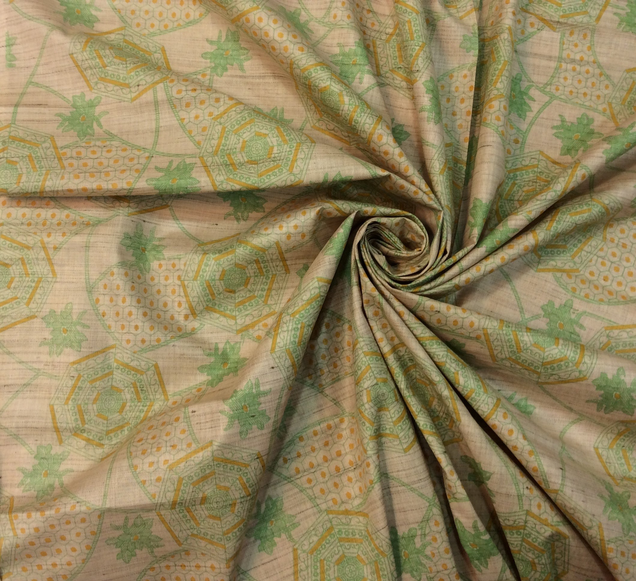 Khadi Silk Print Fabric