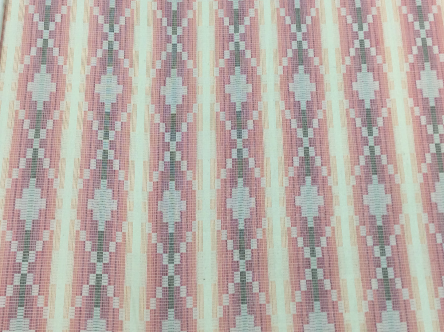 White & Pink lightweight Jacquard Fabric